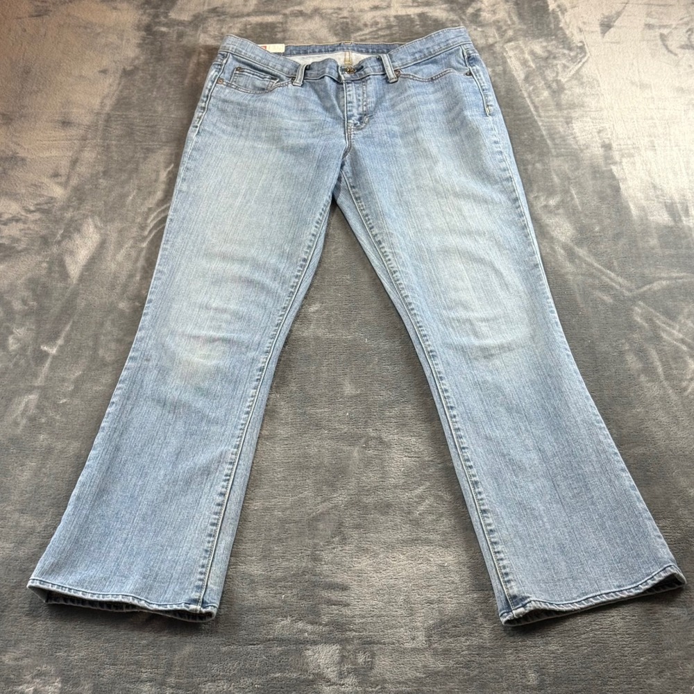 Gap 1969 Bootcut Jeans Womens 12L Light Indigo Stretch Denim 431906-00-1
